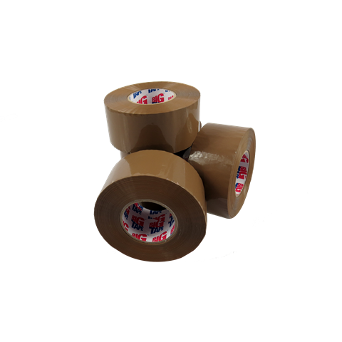 6 x Rolls Of 'BIG' LOW NOISE Brown Bonus Tape 50mm x 150M